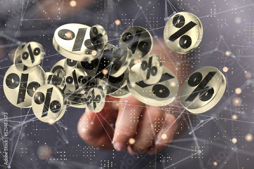 sale digital percent in hand.