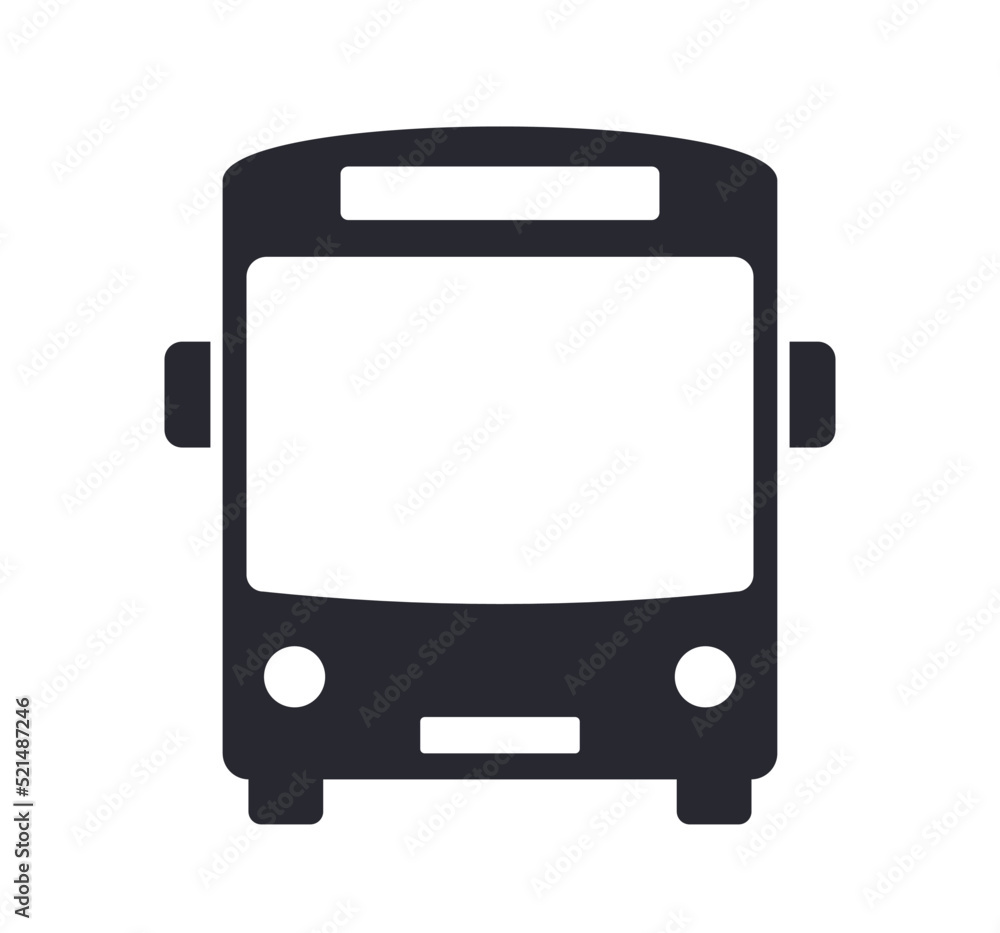 Bus sign bus station symbol vector icon Bus sign bus station symbol vector icon