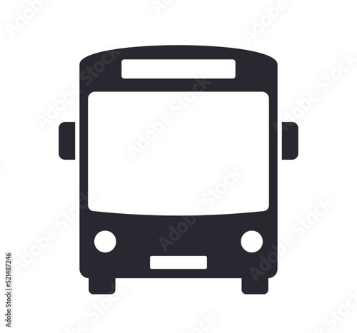 Bus sign bus station symbol vector icon