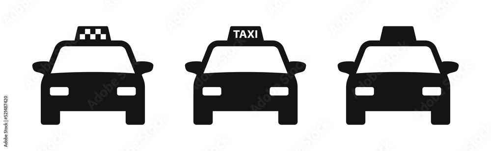 Taxi cab car taxicab vector icon