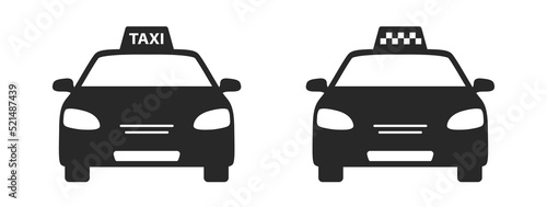 Obraz na płótnie Taxi city car taxicab vector icon