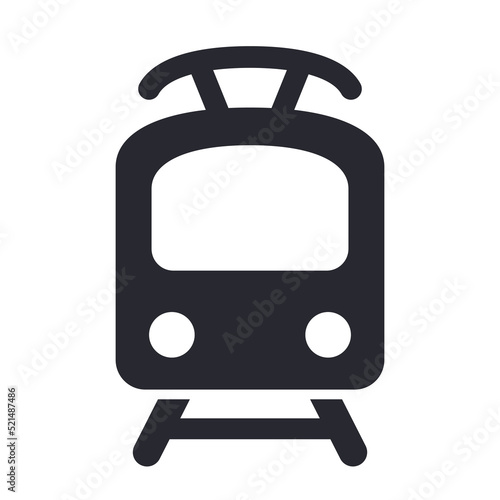 Train railroad subway vector icon