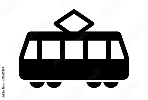 Train tram railroad crossing sign vector icon