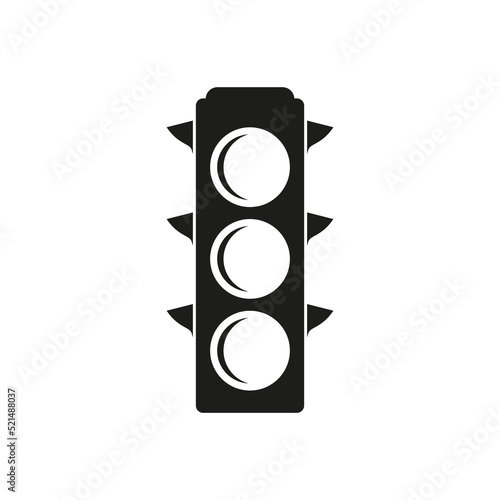 Traffic light icon. Vector. Flat design.	
