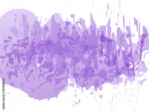 Vector Brush Stroke. Abstract Fluid Splash. Gradient Paintbrush. Sale Banner Brushstroke. Isolated Splash on White Backdrop. Watercolor Textured Background. Violet Purple