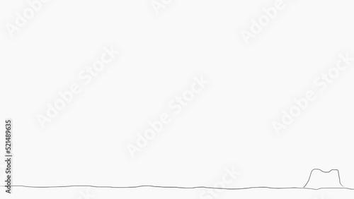 Pointing figure standing melting shrinking down and creeping to opposite side transforming endless loop, hand drawn 2d animation
