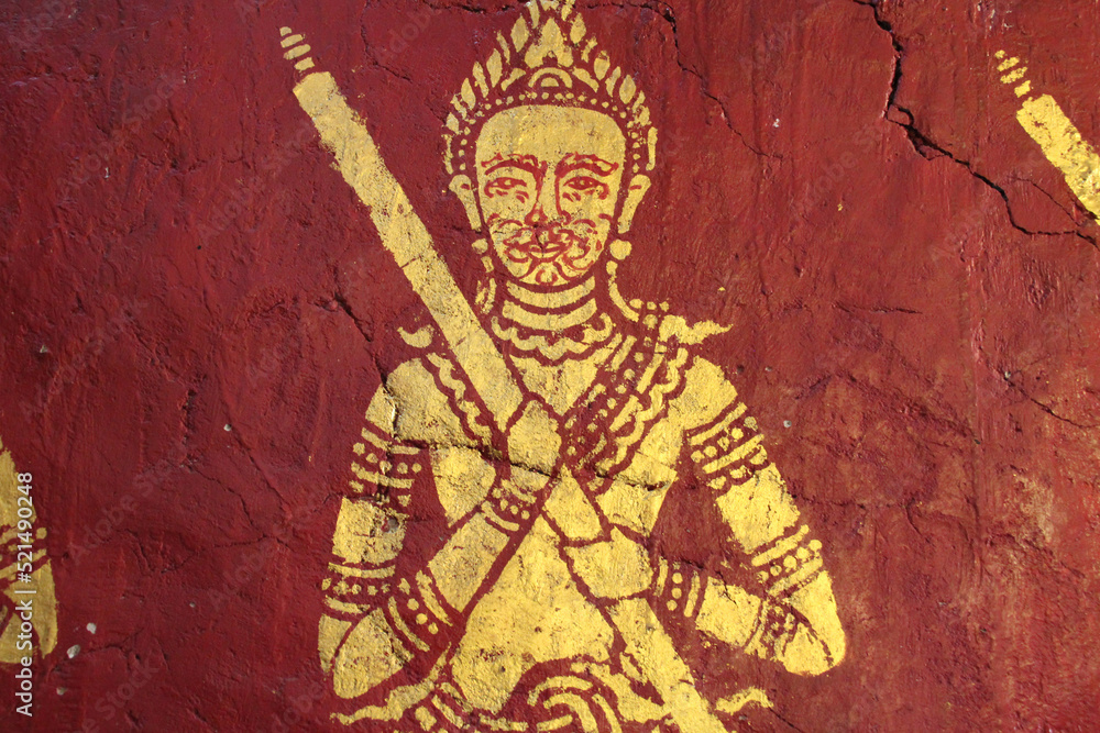 Fototapeta premium buddhist temple (wat may souvannaphouma ham) in luang prabang in laos