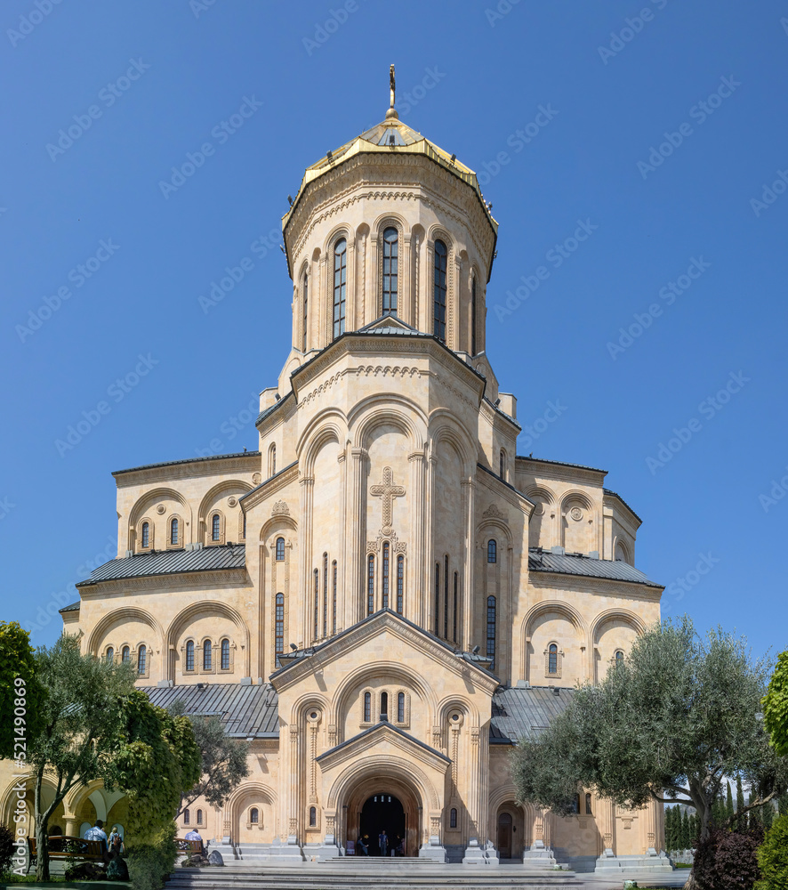 The Holy Trinity Cathedral in Tbilisi (south façade), Georgia