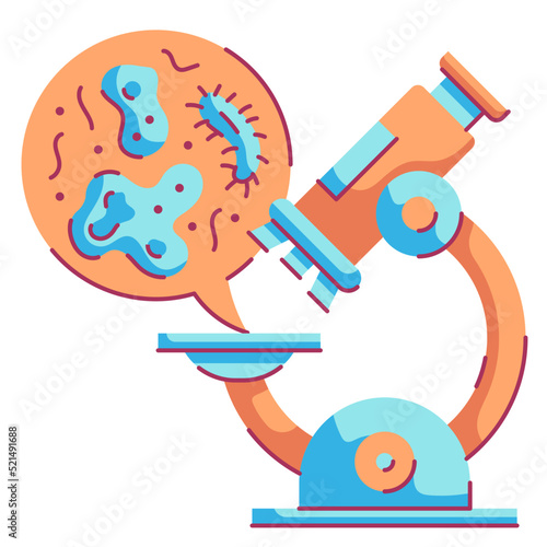 microscope flat icon