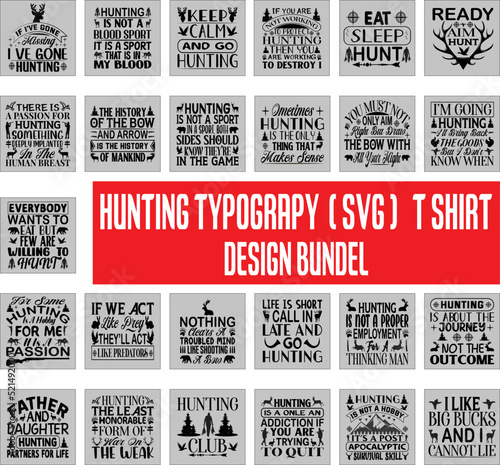 HUNTING TYPOGRAPY SVG BUNDEL