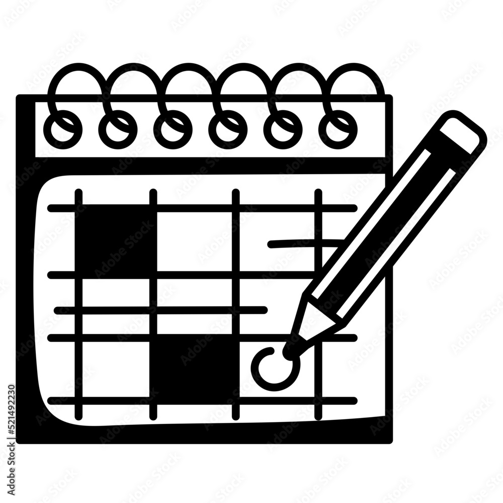 calendar glyph icon