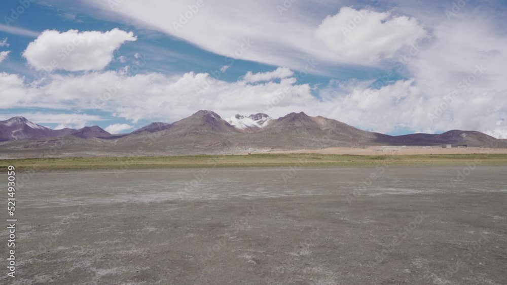 Moving landscape with peruvian mountains and sky 