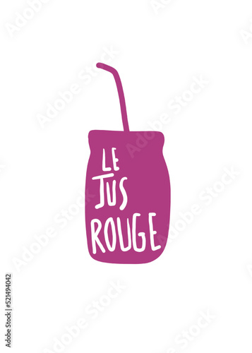 Illustration smoothie, Jus fuit rouge, image isolée