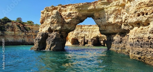 Praia da Marinha beach in Caramujeira, Lagoa Municipality, Portugal