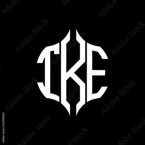 TKE letter logo. TKE best black background vector image. TKE Monogram logo design for entrepreneur and business.
 photo