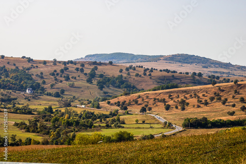 View from Rupea fortress in Transylvania, Romania. Rupea Citadel (Cetatea Rupea)