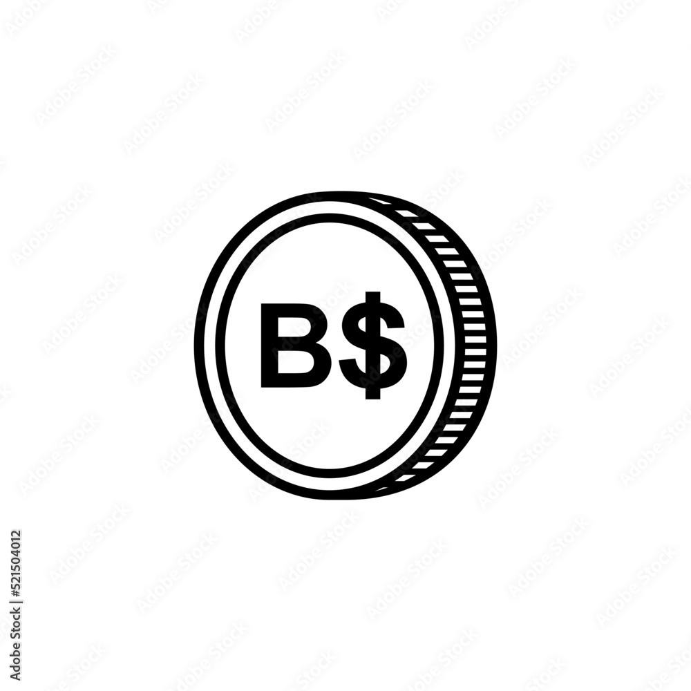 Brunei Darussalam Currency Icon Symbol. BND, Brunei Dollar Coins. Vector Illustration Brunei Darussalam Currency Icon Symbol. BND, Brunei Dollar Coins. Vector Illustration