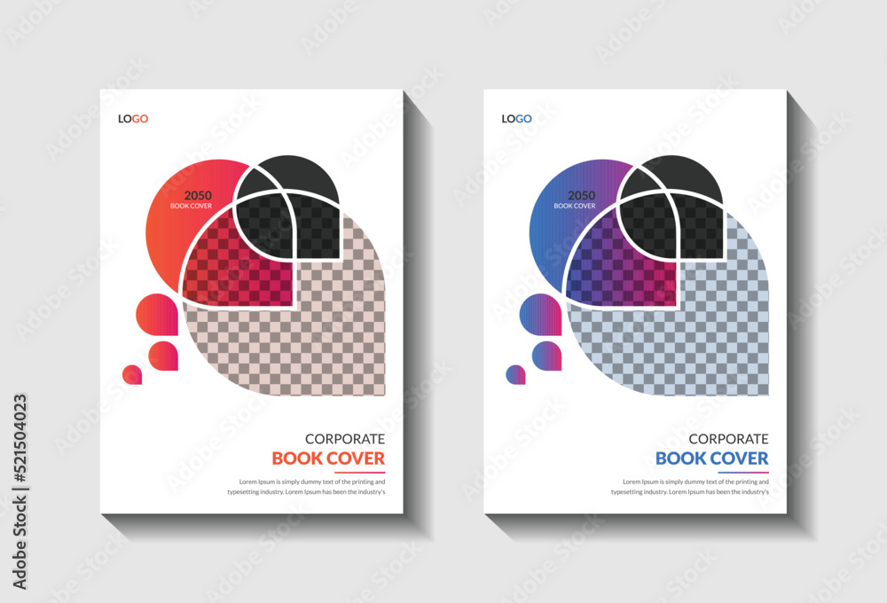 Fototapeta premium Corporate book cover design template