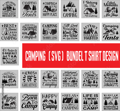 CAMOING SVG BUNDEL TYPOGRAPY T SHIRT DESIGN