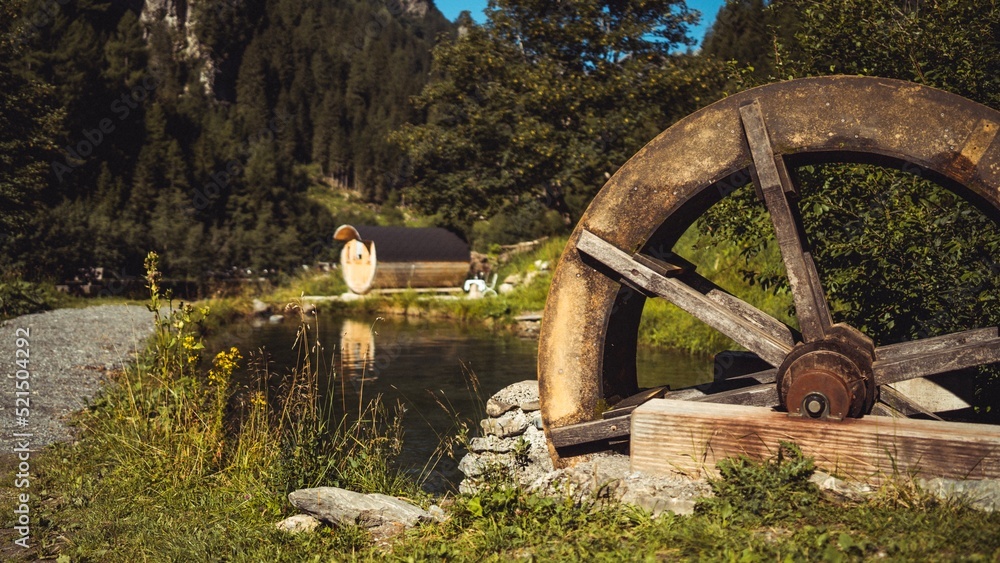 Obraz premium Roda d'água em Liechtenstein