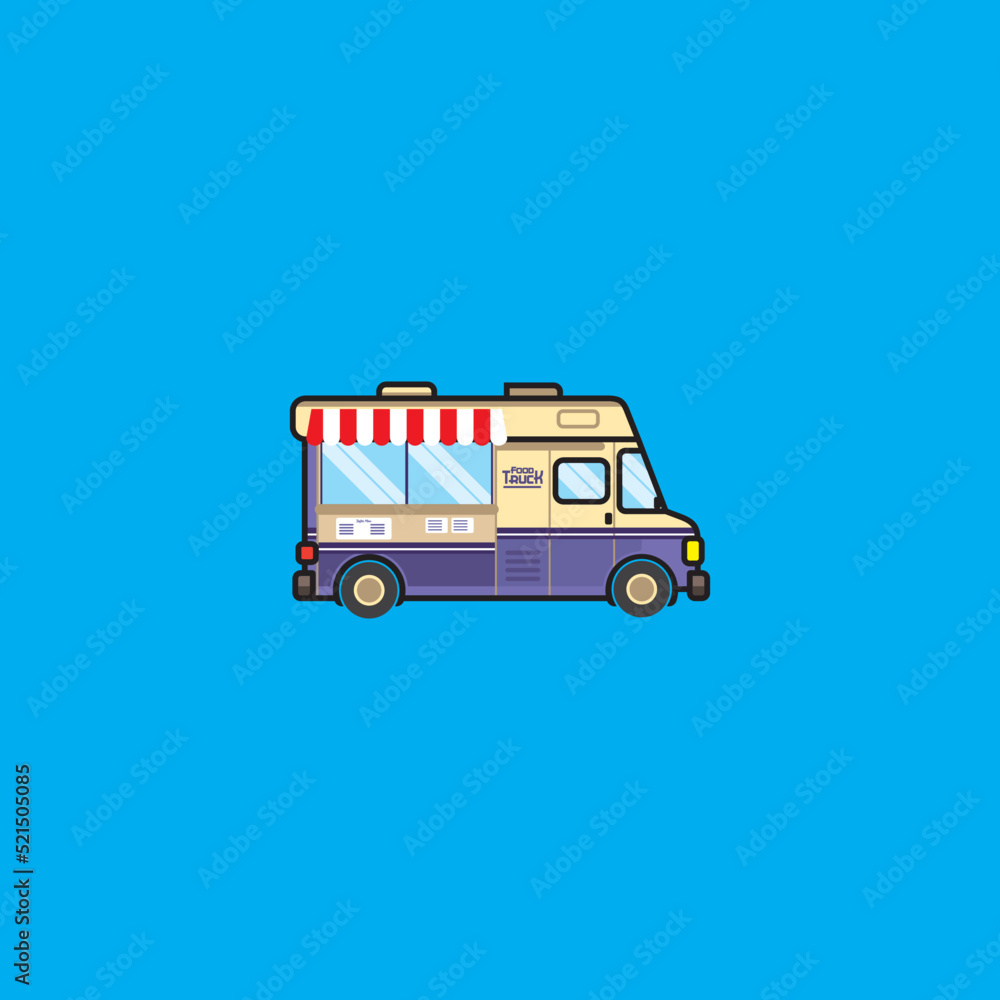 Food Truck Mascot Logo Design Illustration Food Truck Mascot Logo Design Illustration