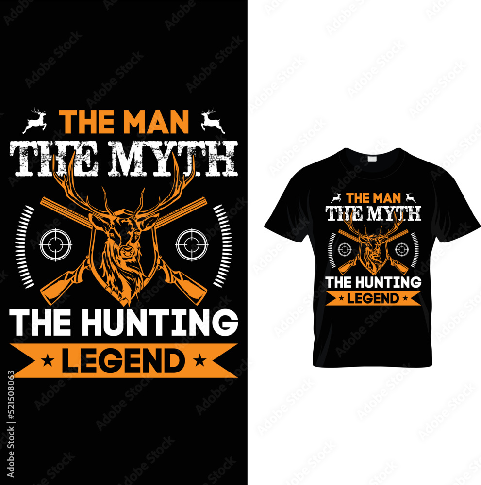 hunting t shirt design illustration 