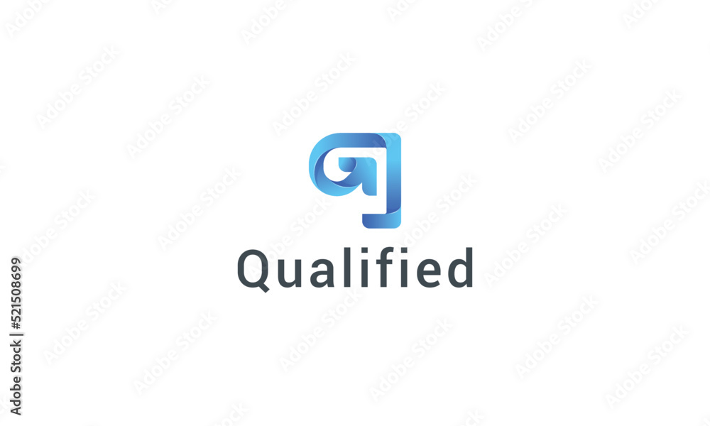 Letter q creative 3d technological modern logo Letter q creative 3d technological modern logo
