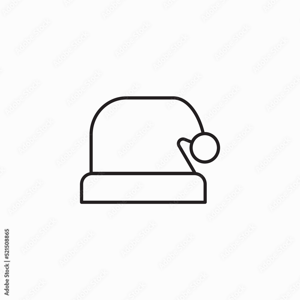 Pictograph of santa hat for template logo, icon, and identity vector design. Modern vector symbol, isolated on a white background. Linear pictogram. Line icon collection for web apps and mobile. Pictograph of santa hat for template logo, icon, and identity vector design. Modern vector symbol, isolated on a white background. Linear pictogram. Line icon collection for web apps and mobile.