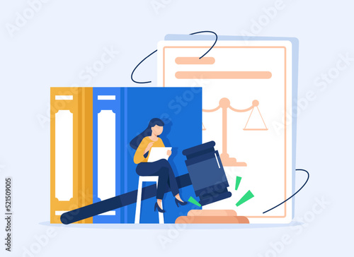 law and justice concept gavel judge books and scales