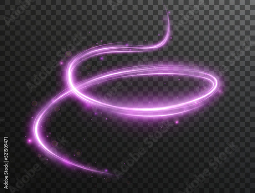 Light pink Twirl. Curve light effect of pink line. Luminous pink circle. Light pink pedistal, podium, platform, table. Vector PNG. Vector illustration	
