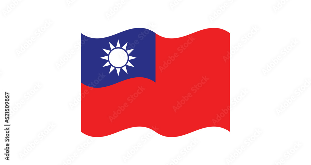 Flag of Taiwan. Republic of China. Taiwanese national symbol. Flag of Taiwan. Republic of China. Taiwanese national symbol.