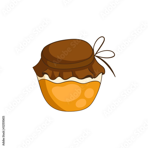 Vector clipart with tasty jam. Fragrant jam illustration.