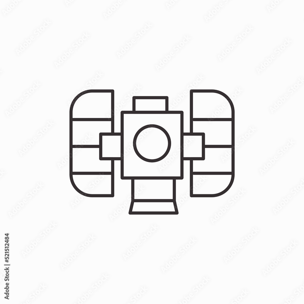 Satelite icon design trendy line style vector image. Symbol of Satelite. Thin line Icon of Set of Space. Stroke Pictogram Graphic for Web Design. Quality Outline Vector Symbol Concept. Satelite icon design trendy line style vector image. Symbol of Satelite. Thin line Icon of Set of Space. Stroke Pictogram Graphic for Web Design. Quality Outline Vector Symbol Concept.