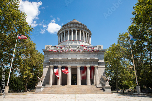 Exterior view of historic Grants Tombs in New York City Manhattan
