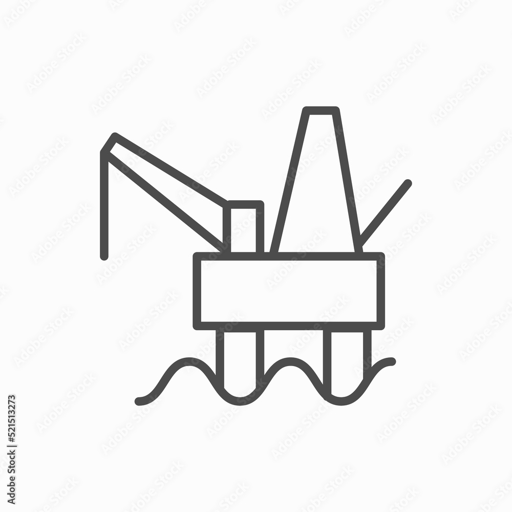 oil platform icon or logo isolated sign symbol vector illustration oil platform icon or logo isolated sign symbol vector illustration