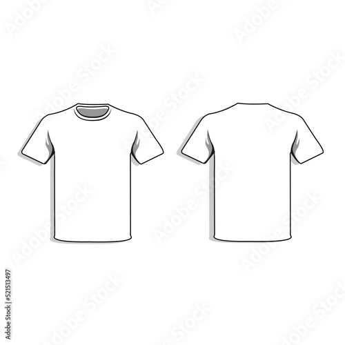 plain white shirt template set design