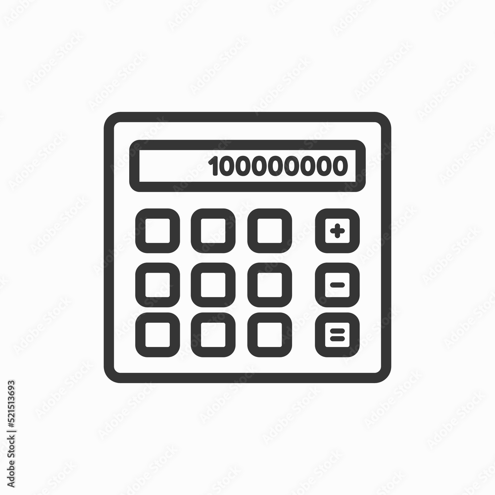 calculator, math icon. Element of education illustration. calculator, math icon. Element of education illustration.
