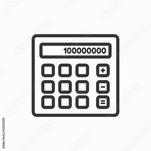 calculator, math icon. Element of education illustration.