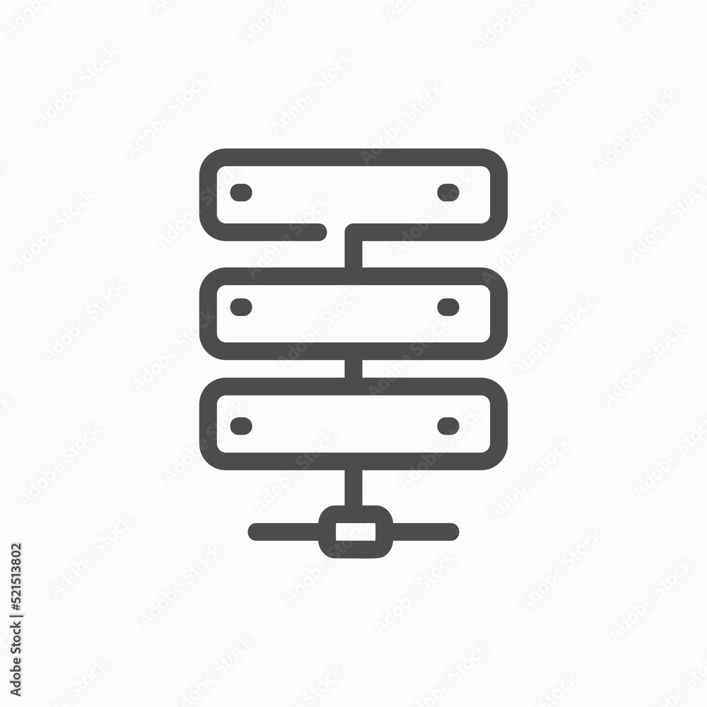 Data storage flat icon vector illustration Data storage flat icon vector illustration