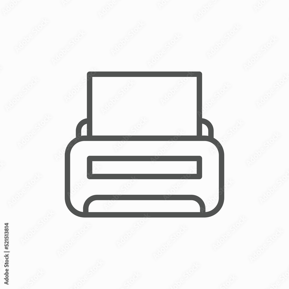 Document desktop printer flat icon for apps and websites Document desktop printer flat icon for apps and websites
