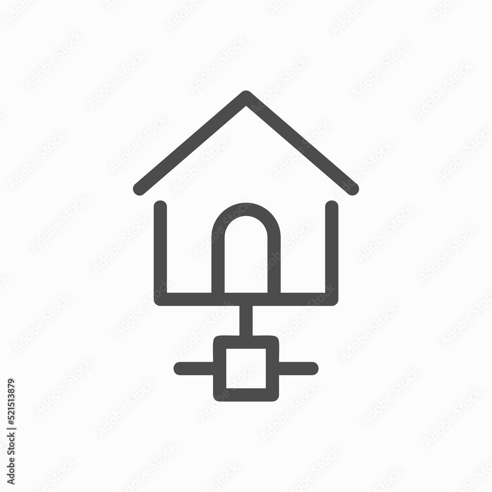Home network icon. Trendy flat vector Home network icon on white Home network icon. Trendy flat vector Home network icon on white
