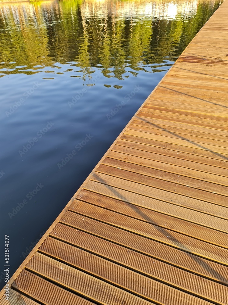 wooden pier on lake