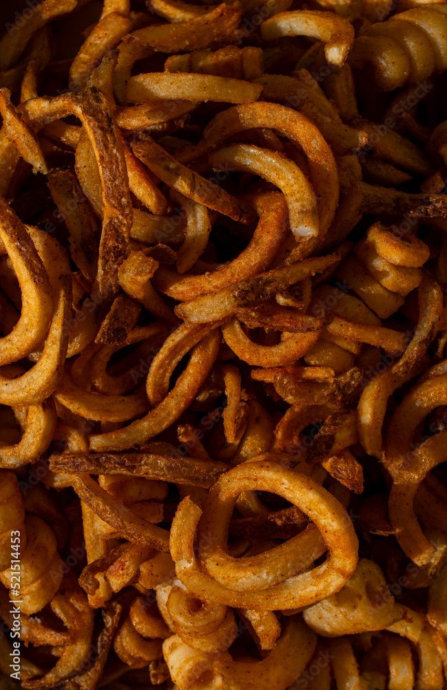 close up of Curly Fries close up of Curly Fries