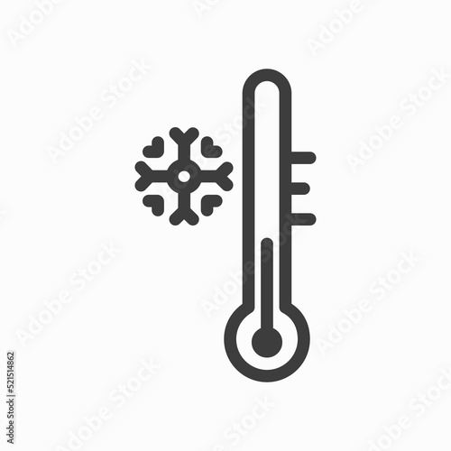 cold temprature icon vector illustration