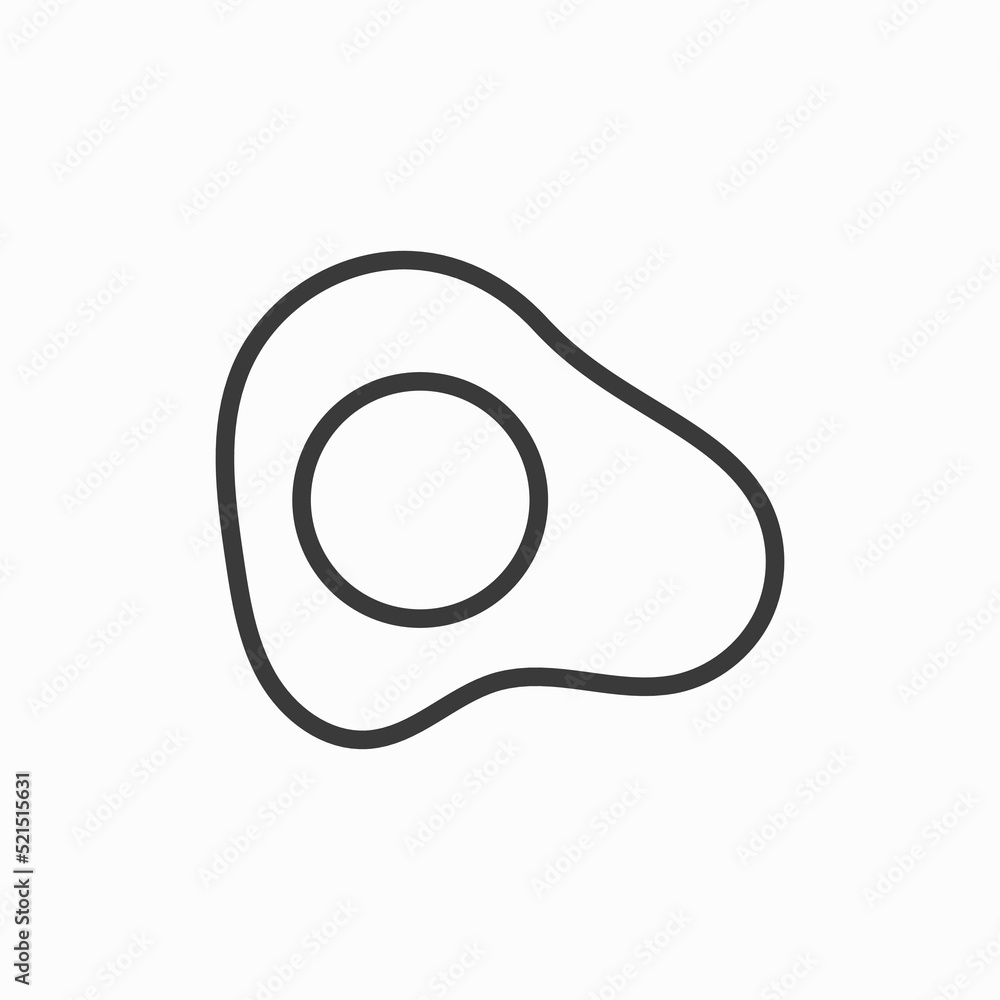 Fried egg black icon on white background Fried egg black icon on white background