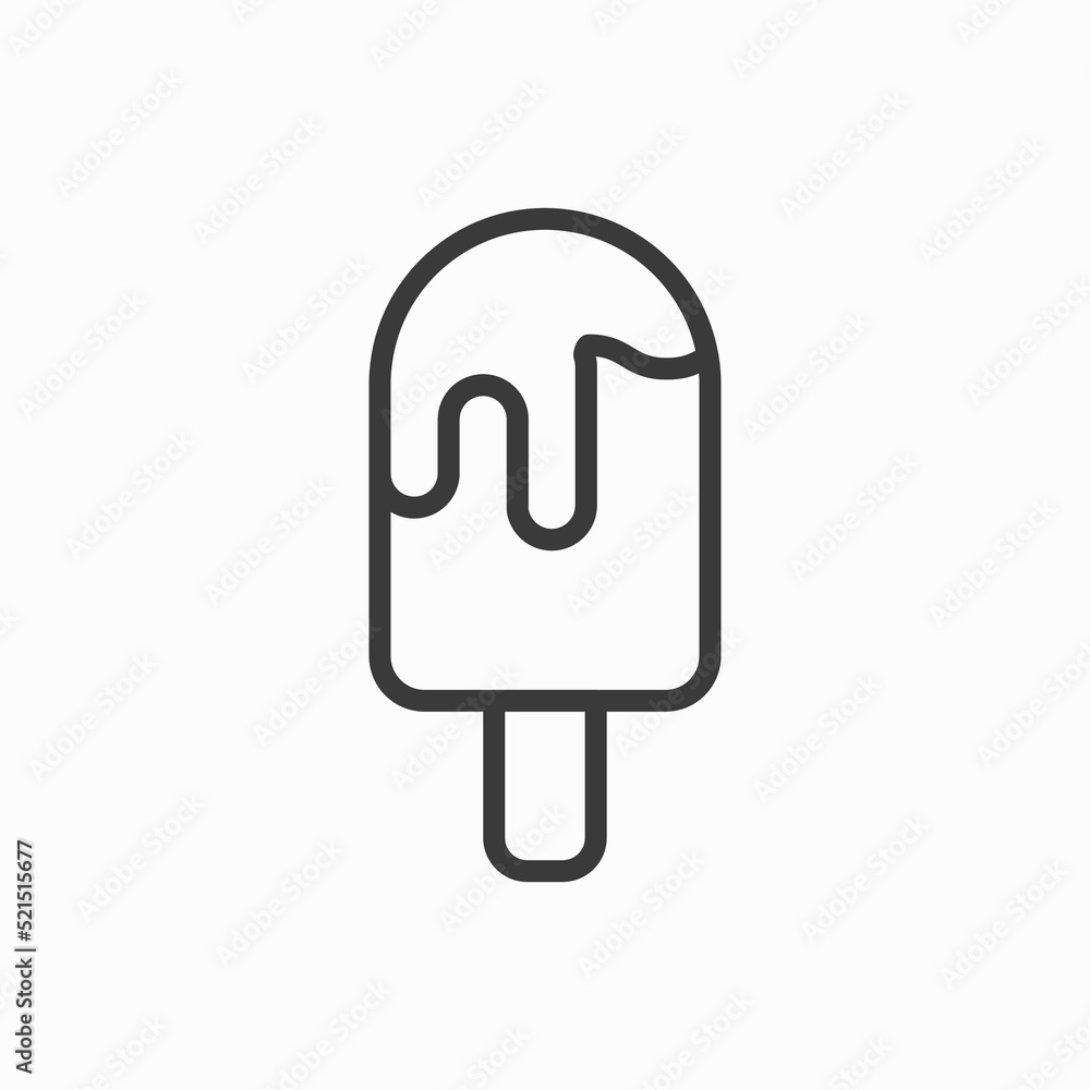 Ice cream stick icon vector illustration isolated on white background Ice cream stick icon vector illustration isolated on white background