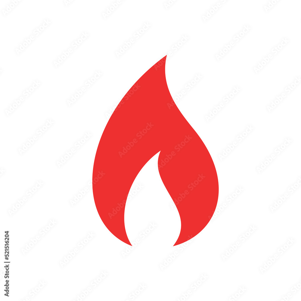 Fire icon. Symbol of danger and importance. Designation of a hit, top or hot. Fire icon. Symbol of danger and importance. Designation of a hit, top or hot.