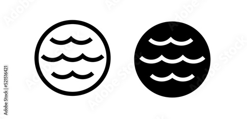 Wallpaper Mural Wave icon. Line to indicate water or beach. Symbol of the sea, ocean, river or lake. Torontodigital.ca