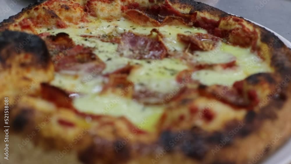 Preparation of pizza dough. preparing pizza in the restaurant kitchen Preparation of pizza dough. preparing pizza in the restaurant kitchen