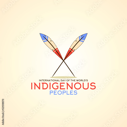 International day of the world's indigenous peoples vector illustration. Suitable for Poster, Banners, background and greeting card 